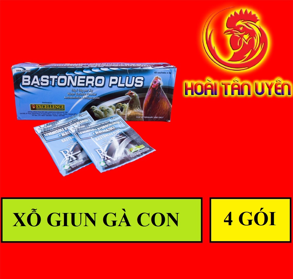 COMBO 4 GÓI Xỗ giun cho gà đá, gà con 1g/5gam