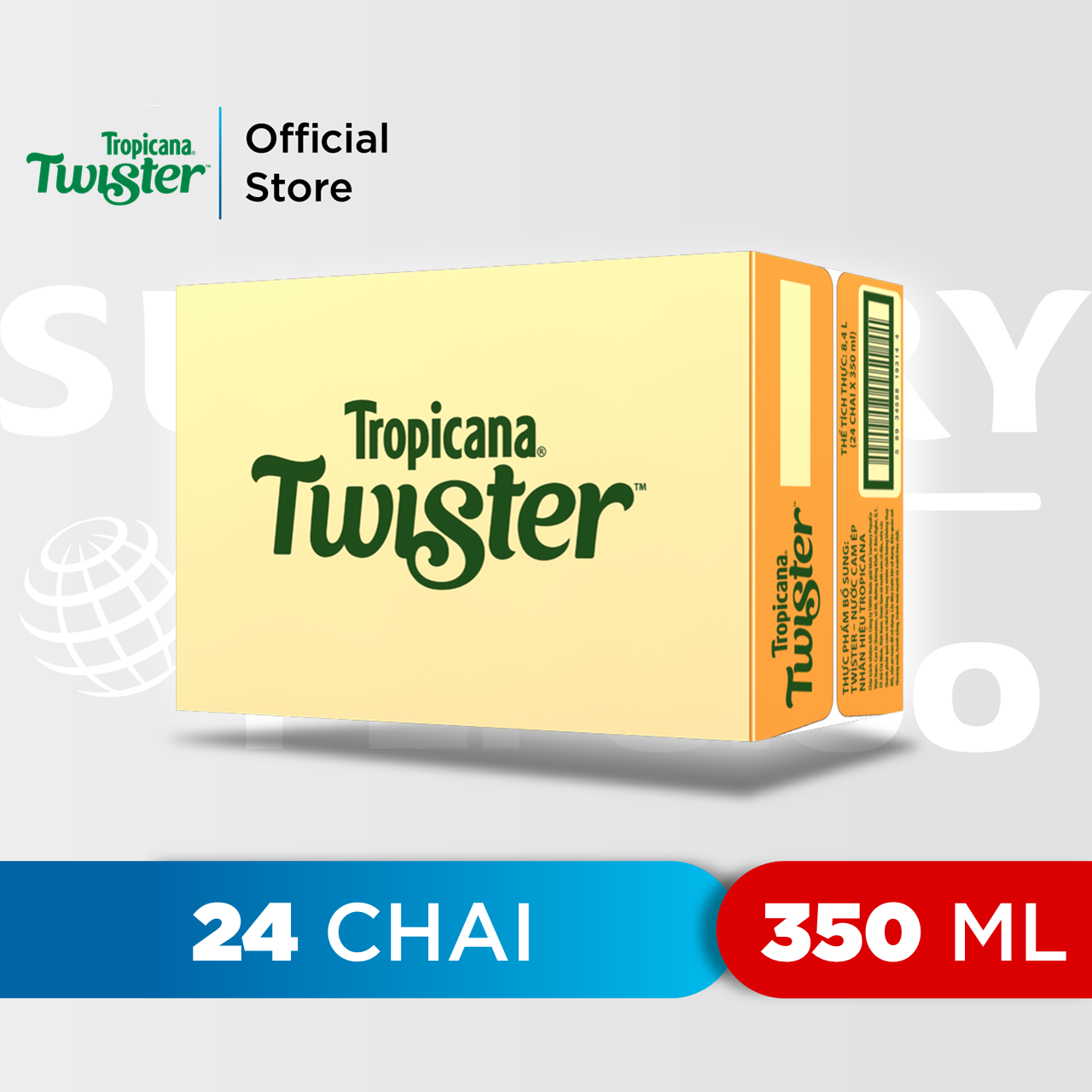 Thùng 24 Chai Nước Trái Cây Twister Cam (320ml /chai)