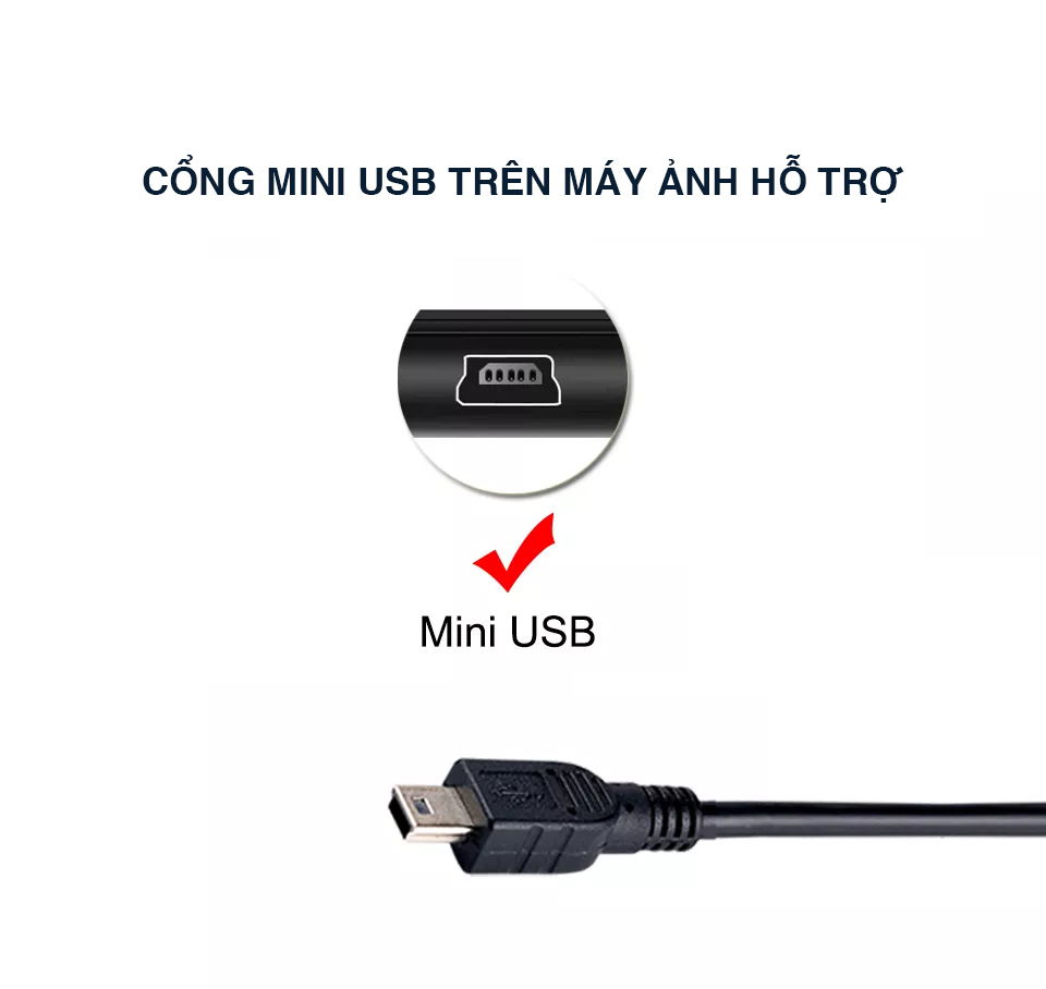 Cáp Mini USB - Type C máy ảnh Canon Nikon lấy ảnh sang điện thoại ...
