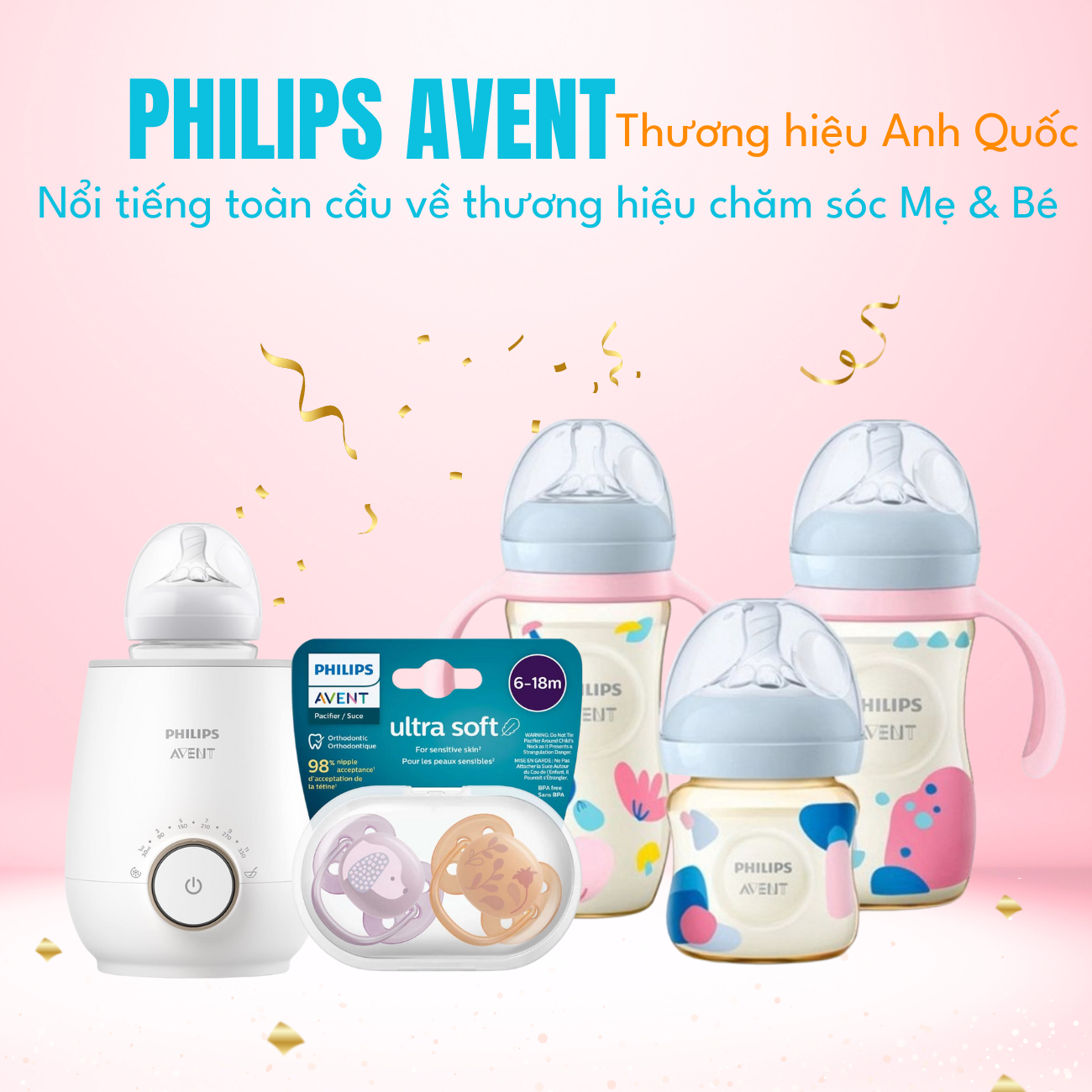 Bình sữa Philips AVENT Natural 125ml,260ml ,330ml