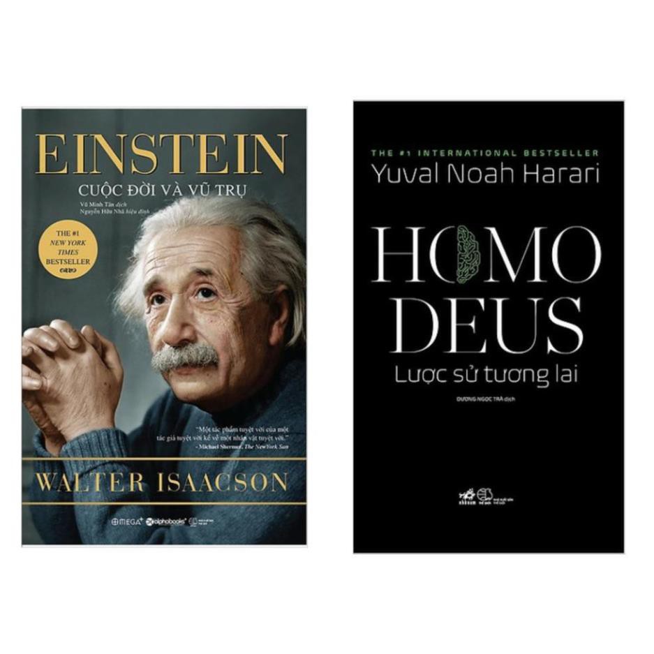 Sách - Combo Einstein Cuộc Đời Và Vũ Trụ + Homo Deus Lược Sử Tương Lai [Nhã Nam]