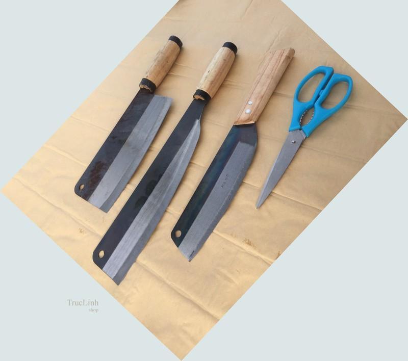 Bộ Dao Kéo Nhà Bếp ĐA SỸ - DS 04 món (69A79)