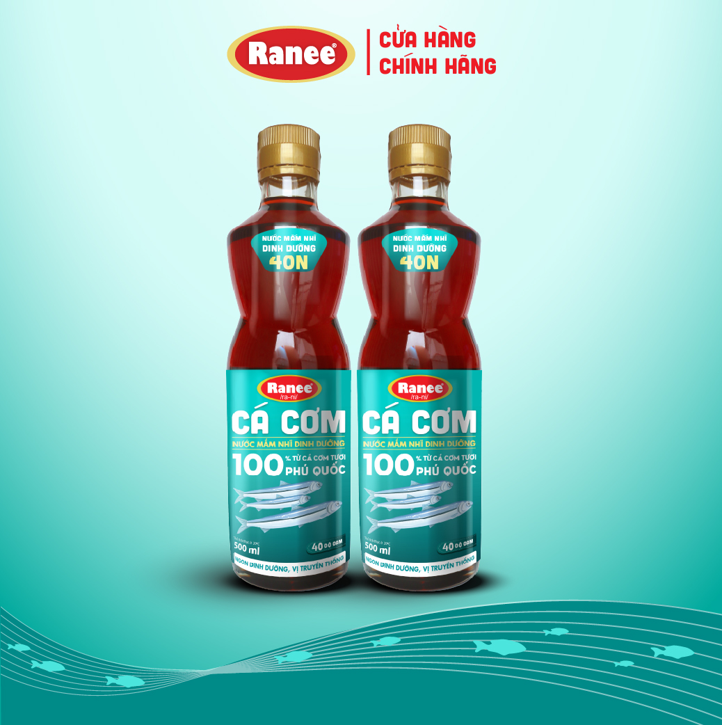 {Đơn 199k tặng hộp bơ -399k tặng vá gỗ} Combo 6 chai nước mắm nhĩ dinh dưỡng Ranee Cá Cơm 40 ĐỘ ĐẠM chai 500ml ( 6 x 500ml)