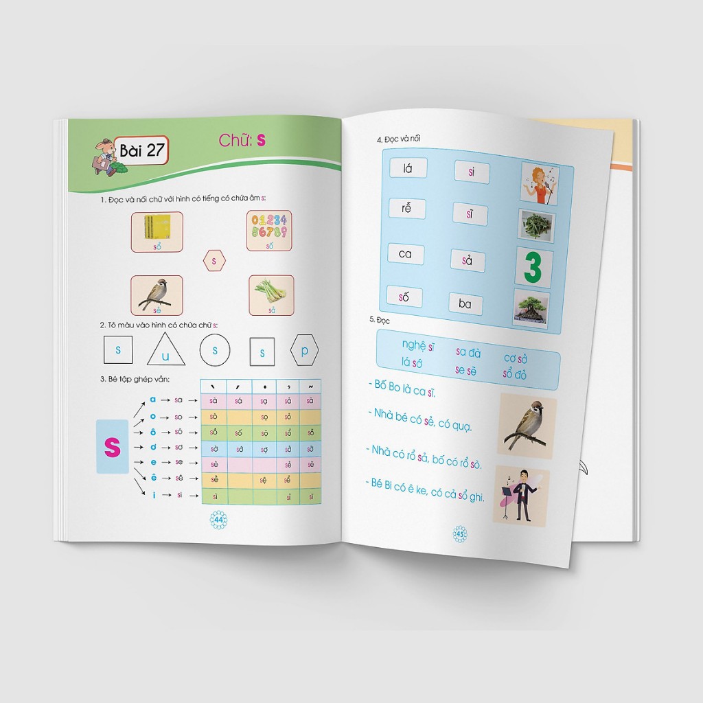 Learning English phonics book for kids from 4 to 6 year old 127-page version