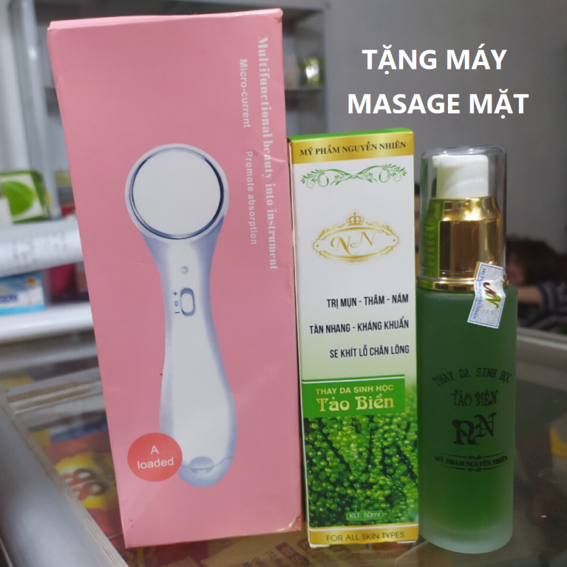 Tặng Máy Massage Mặt - Trị Mụn Nguyễn Nhiên Chiết Xuất Tảo Biển nhập khẩu