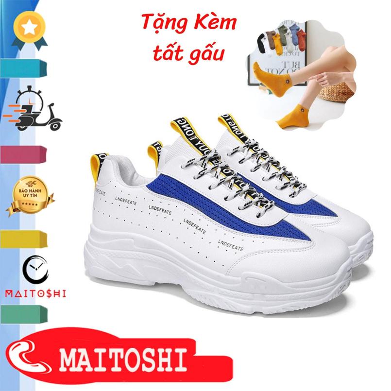 Giày Thể Thao Sneaker Nữ MAITOSHI-1068R Tăng Chiều Cao 6cm Tặng Kèm Tất Cổ Ngắn cực dễ thương giá rẻ