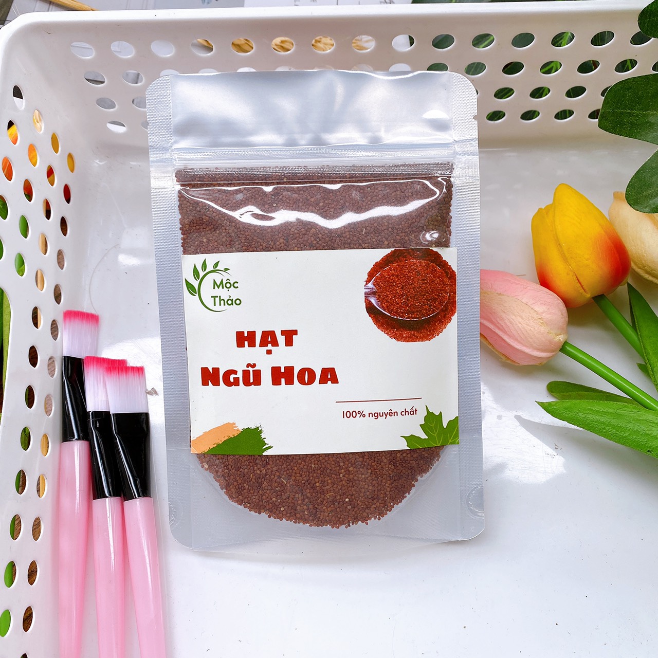 Mặt nạ ngũ hoa hạt (hạt ngũ hoa, hạt đình lịch, hạt bình lịch, hạt nhũ hoa) handmade