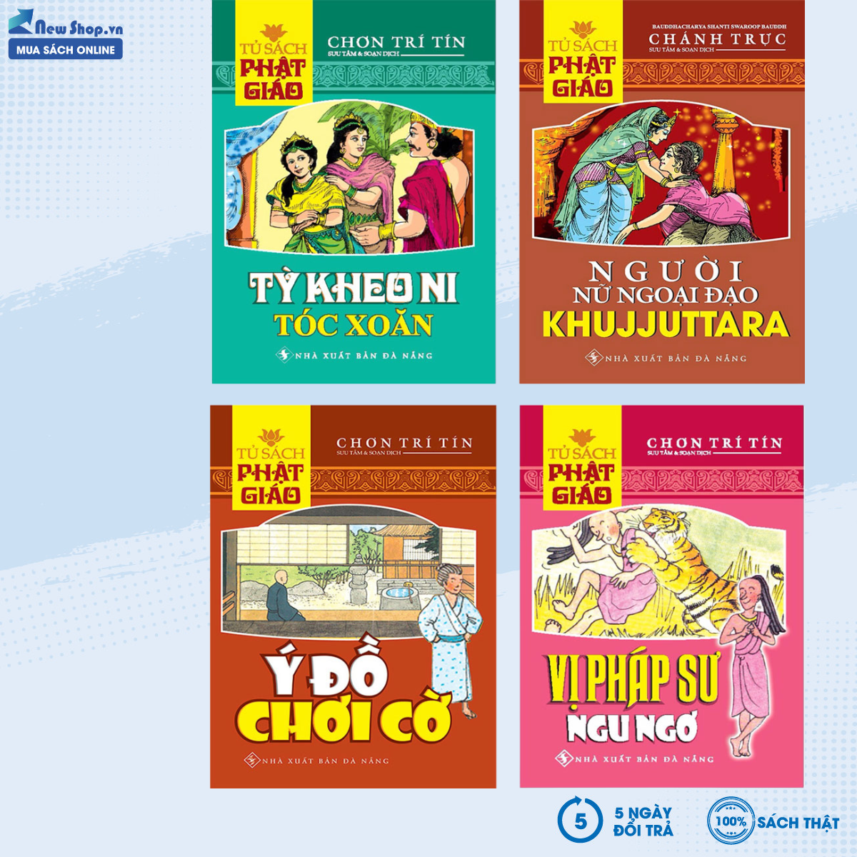 Sách - combo tỳ kheo ni tóc xoăn + người nữ ngoại đạo khujjuttara + ý đồ chơi cờ + vị pháp sư ngu ngơ - - newshop
