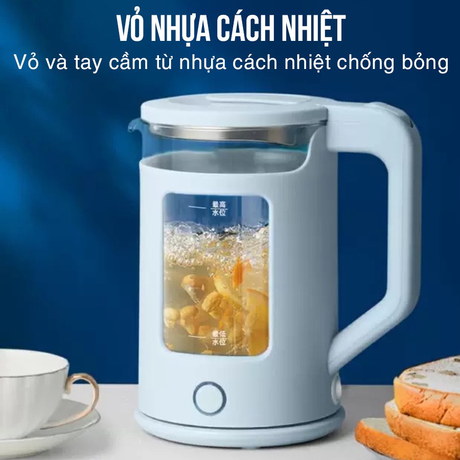 Ấm đun siêu tốc thuỷ tinh cao cấp