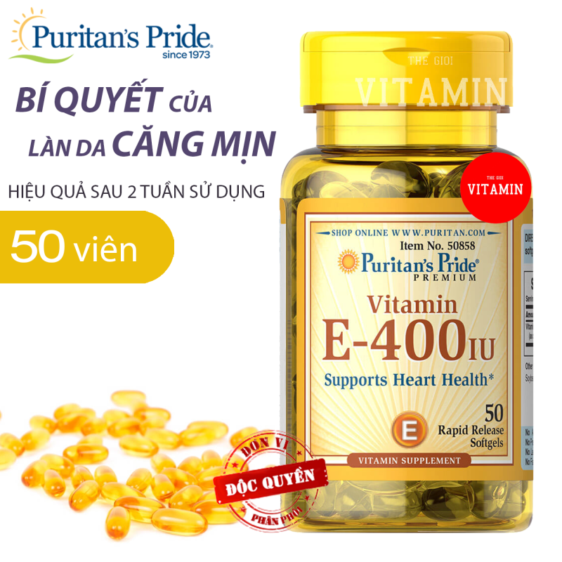 vitamin E-400IU Puritans pride 50 viên cao cấp