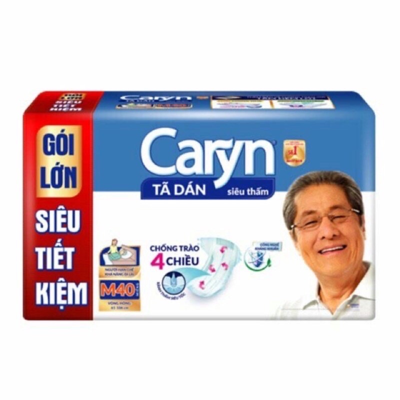 Tã dán Caryn M40 cho người già và mẹ sau sinh mẫu mới