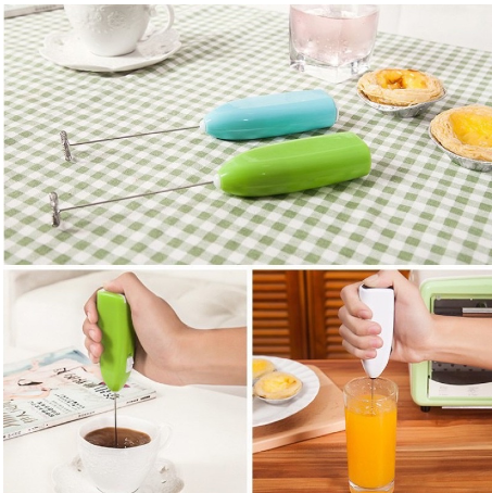 Dụng cụ đánh trứng tạo bọt cafe mini chạy pin