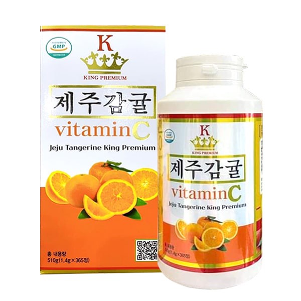 Viên ngậm Vitamin C Jeju Tangerine King Premium 1,4g x 365 viên 510g hộp