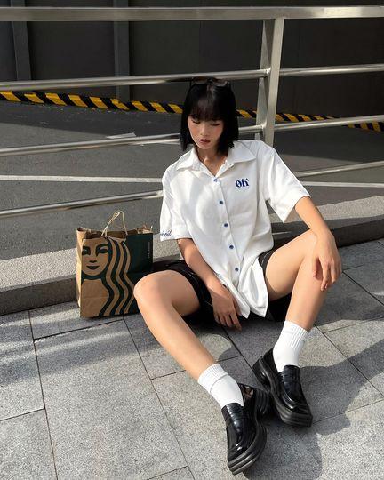 OHNIL - Áo Somi Basic Thêu logo