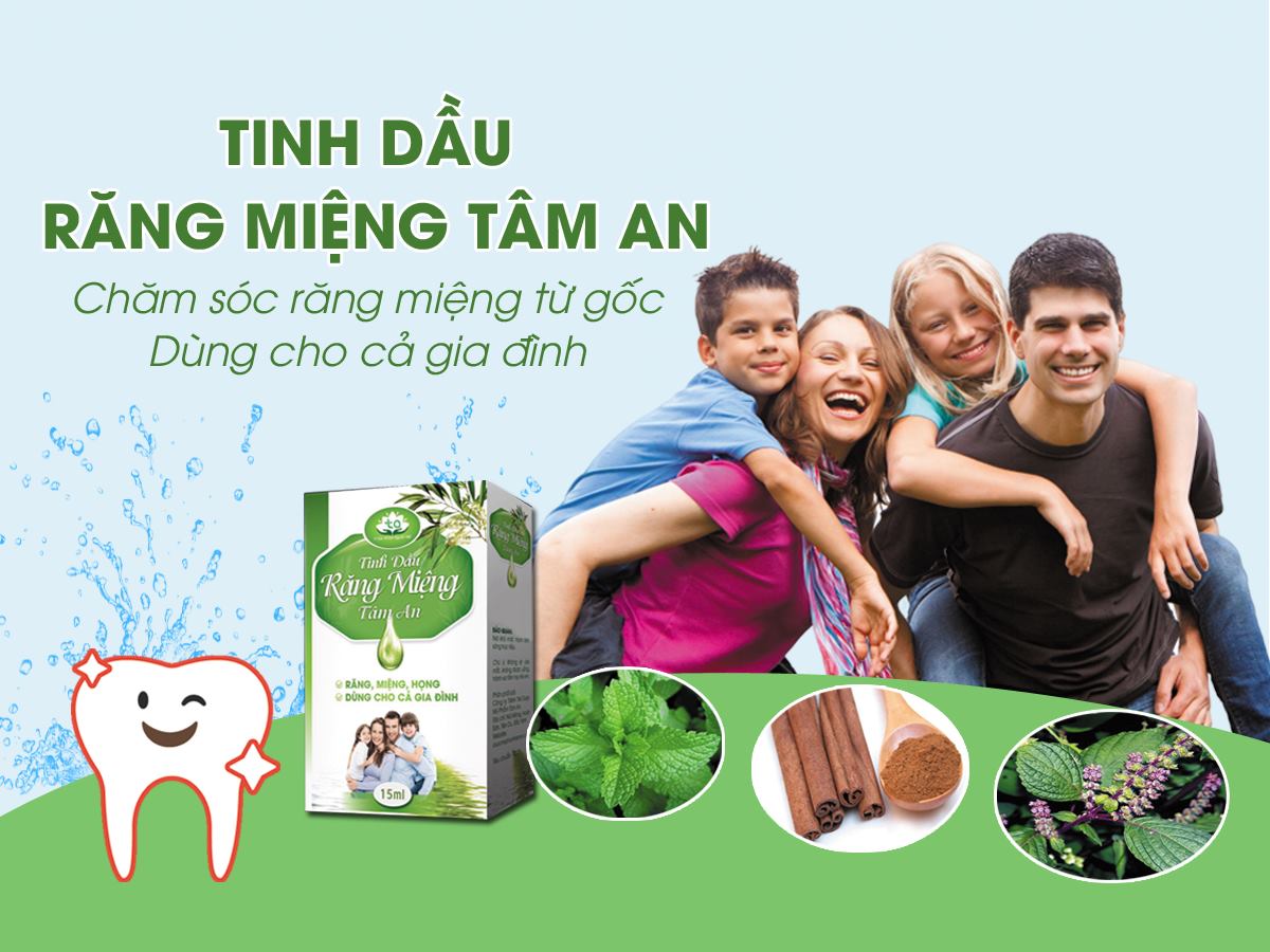 [SP CHÍNH HÃNG] Tinh dầu răng miệng Tâm An, trắng răng thơm miệng