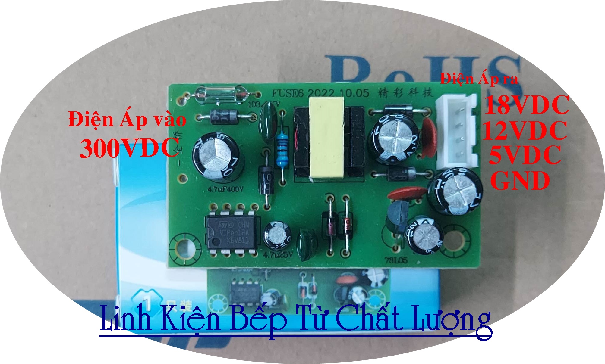 Nguồn độ đa năng cho bếp từ mới ( 5v, 12v, 18v).