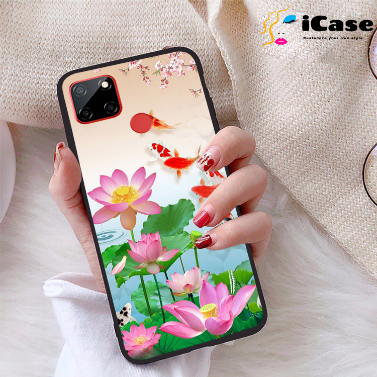 Ốp lưng Realme C12 viền dẻo TPU BST Sen