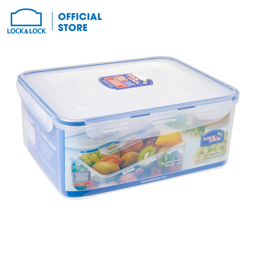 [Duy nhất 23.8 - Mua ngay] Hộp nhựa đựng thực phẩm Lock&Lock Classic 5.5L HPL836 - Trong suốt - dung tích lớn và đa năng