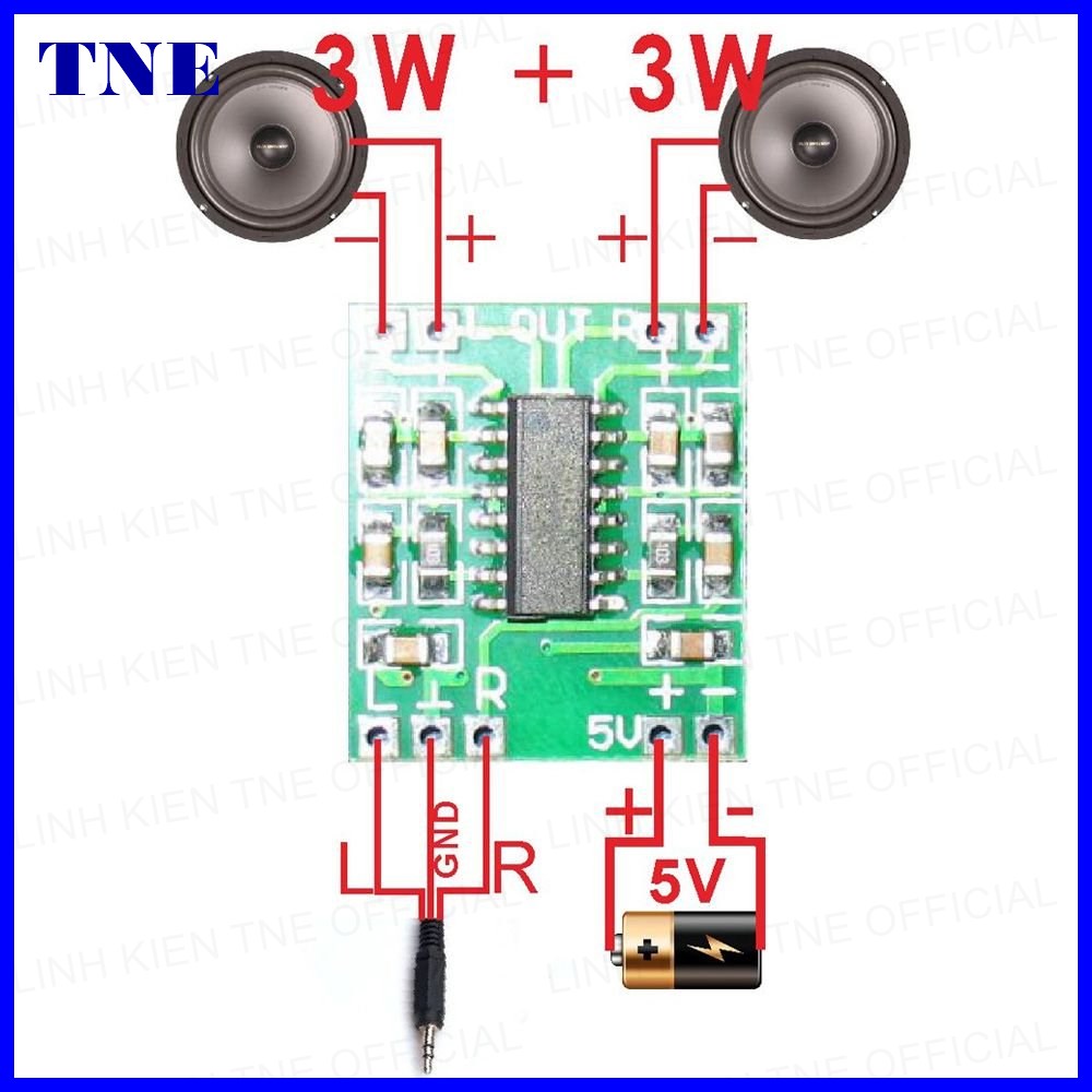 [HCM]Mạch khuếch đại âm thanh 2 kênh PAM8403