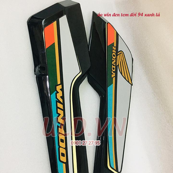 [HCM]áo xe win đen tem đời 94 màu xanh lá