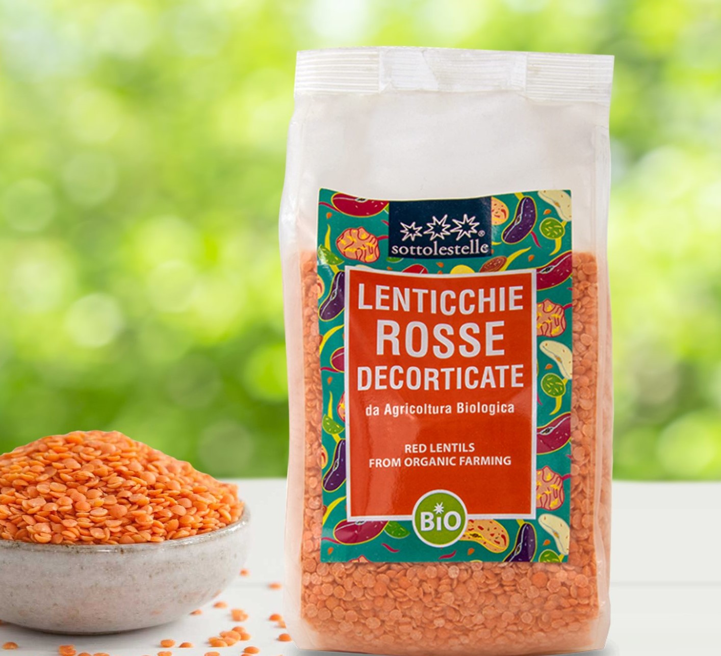 Đậu Lăng Đỏ Hữu Cơ Markal và Probios (Organic Red Lentils) - 500gr