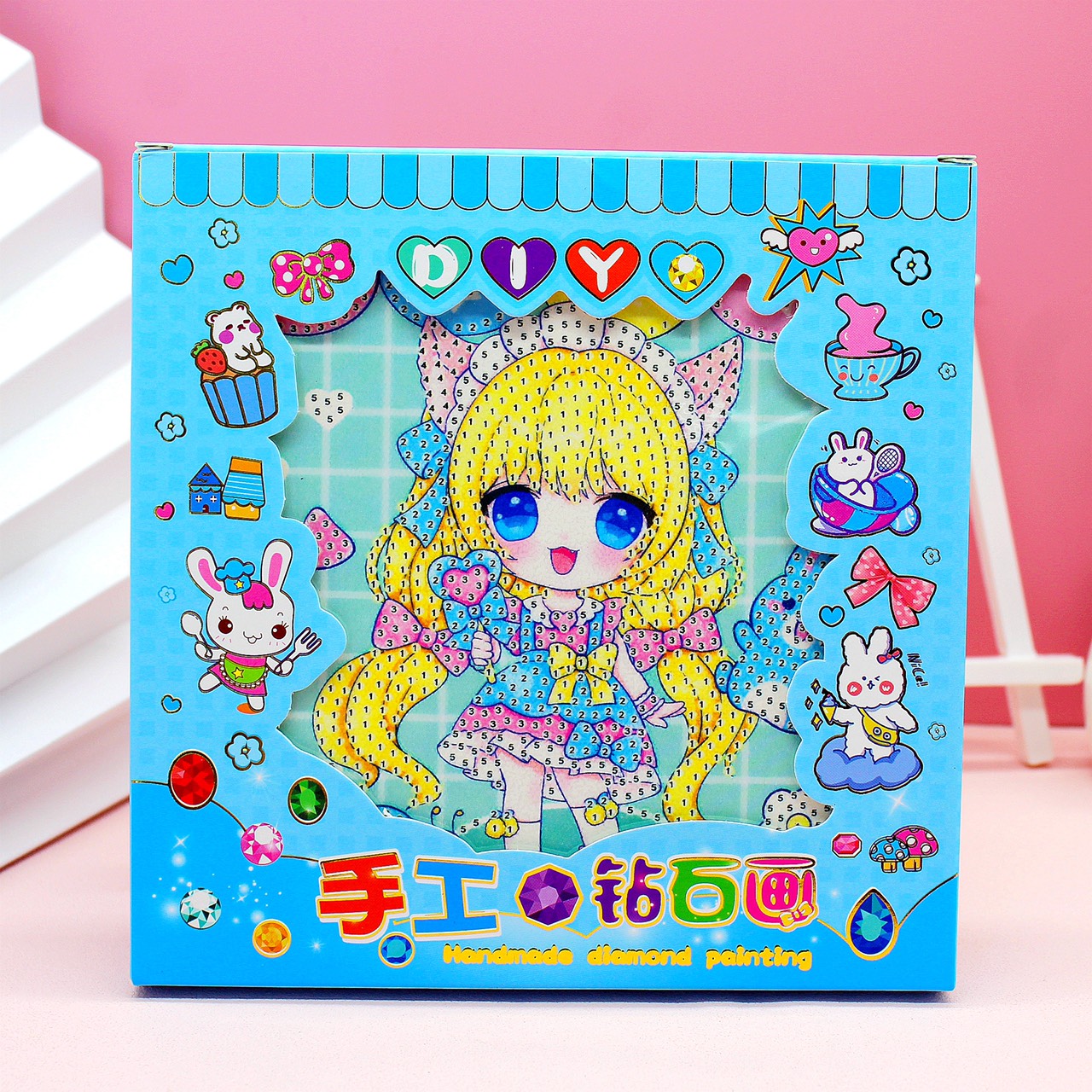 Tranh đính hạt đá sticker 3D mini siêu hạt dẻ cho bé