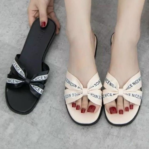Dép bệt thắt nơ chữ