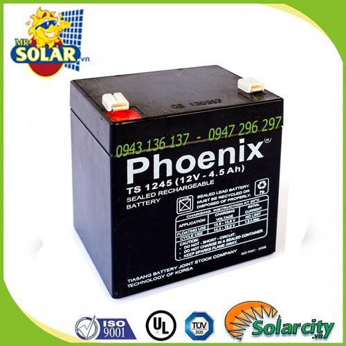 [HCM]Ắc quy 12V - 4.5A Phoenix