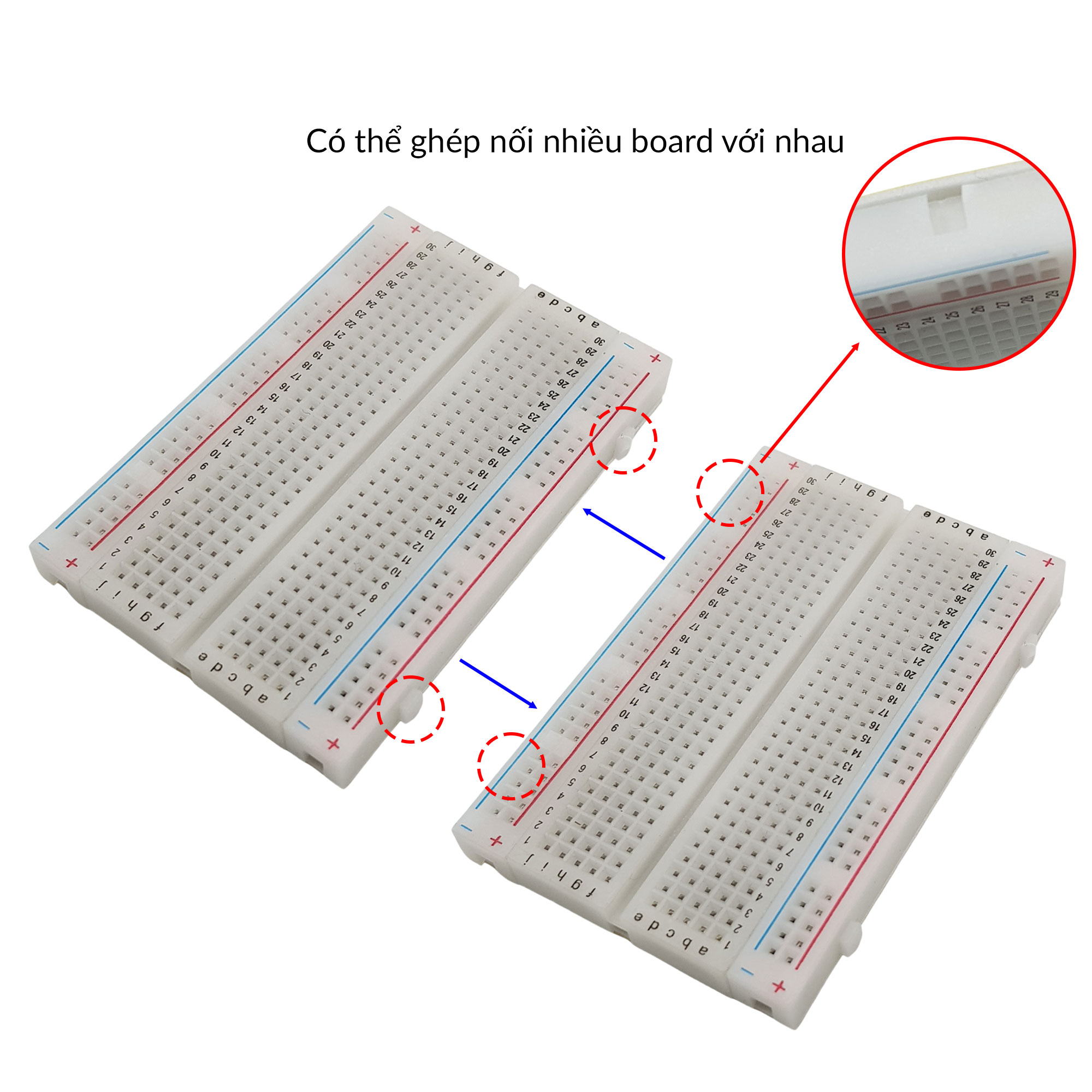 Test board, Bread board 85x55mm 400 lỗ