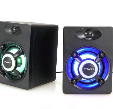 Loa Máy Tính Loa 2.0 T-Wolf S1 Led 7 Màu