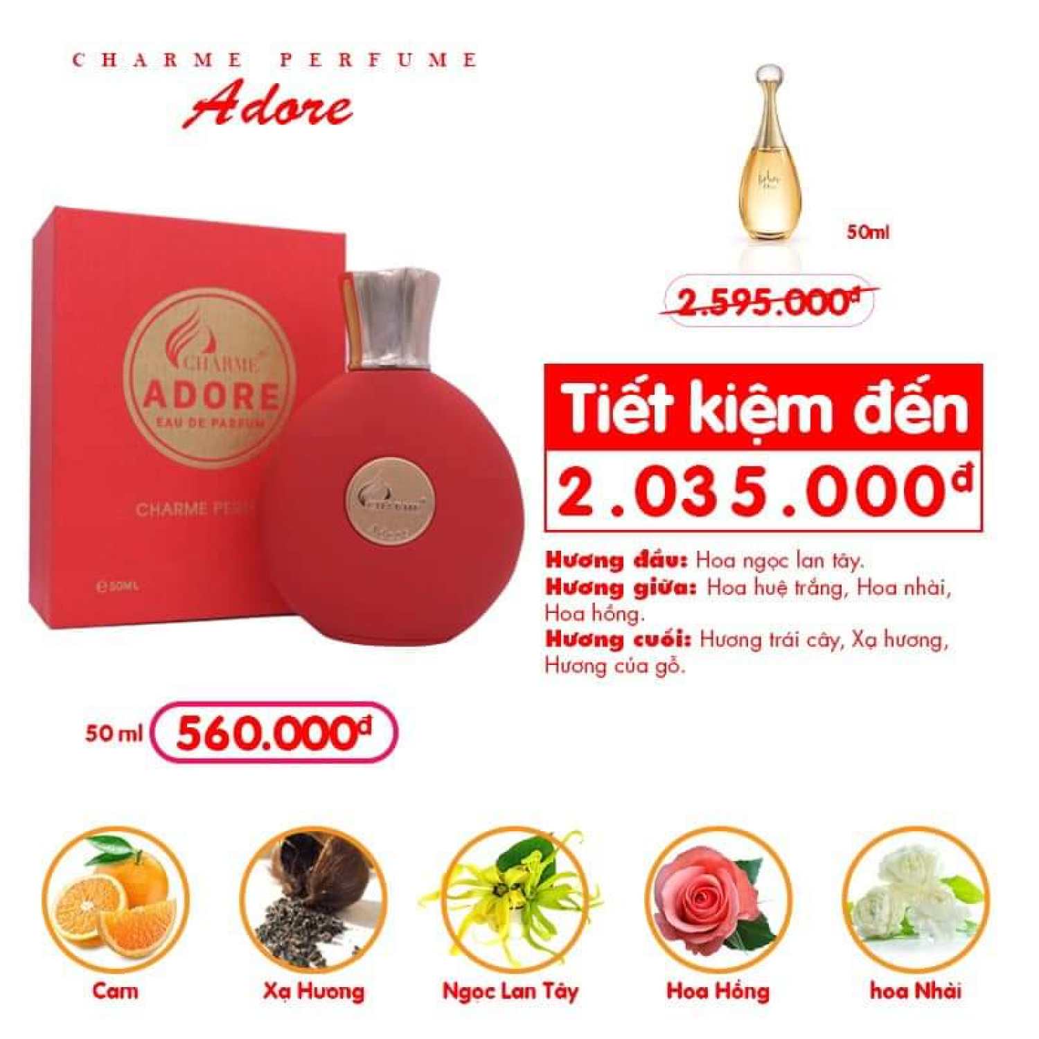 [ Chính hãng ] Nước hoa CharmeAdore 50ml