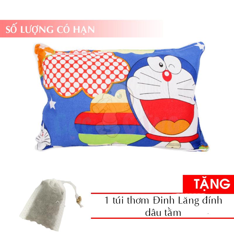 Gối lá đinh lăng chống mồ hôi trộm cho bé Baby Chick Số 1 - BÉ GÁI - họa tiết ngẫu nhiên Tặng túi thơm Đinh Lăng đính dâu tằm - goi nam cho be