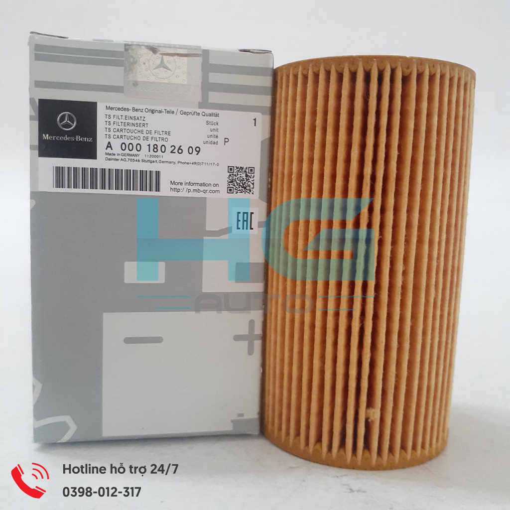Lọc dầu nhớt Sprinter. (Mẹc 16 chỗ) mã A0001802609 (A) -Hgauto