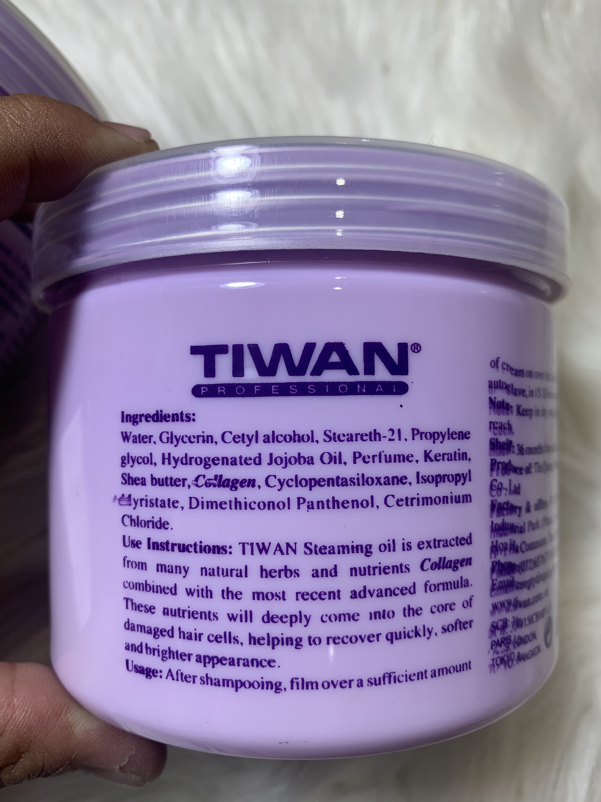 Hấp Dầu Collagen Tiwan Tím 500ml Siêu Mượt