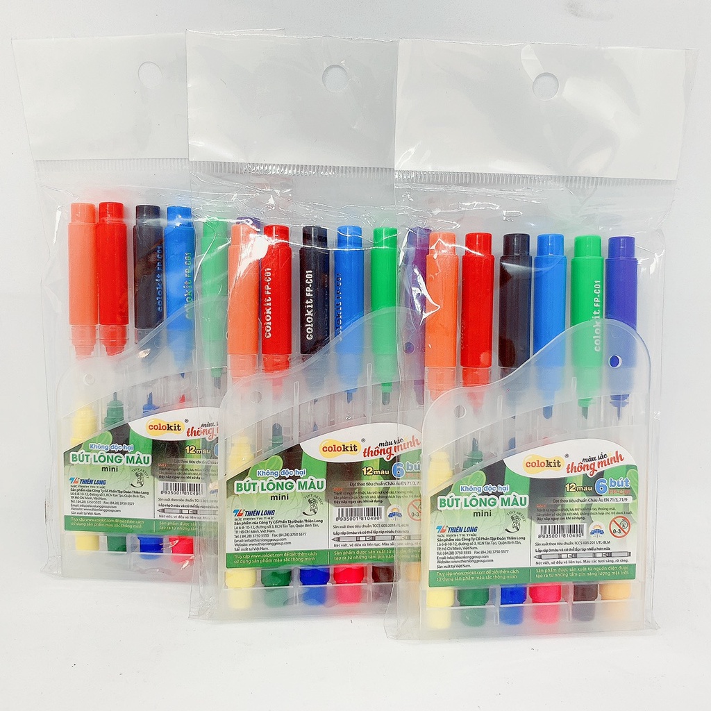 Bút Lông 2 Đầu Thiên Long Fp-C01 - 12 Màu