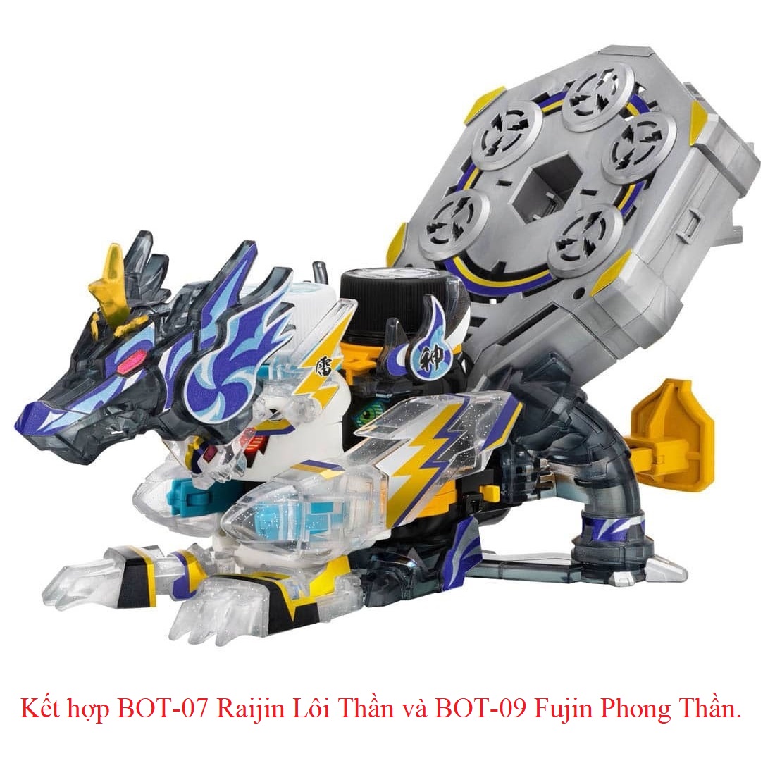 Đồ chơi Robot Nắp Chai Raijin Lôi Thần (Chiến Vương Nắp Chai Bottleman BOT-07 Raijing Milk)