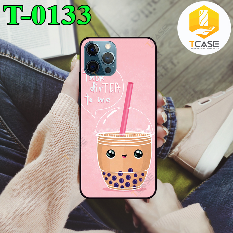 Ốp lưng Tcase dành cho iphone 12 mini in hình trà sữa cute