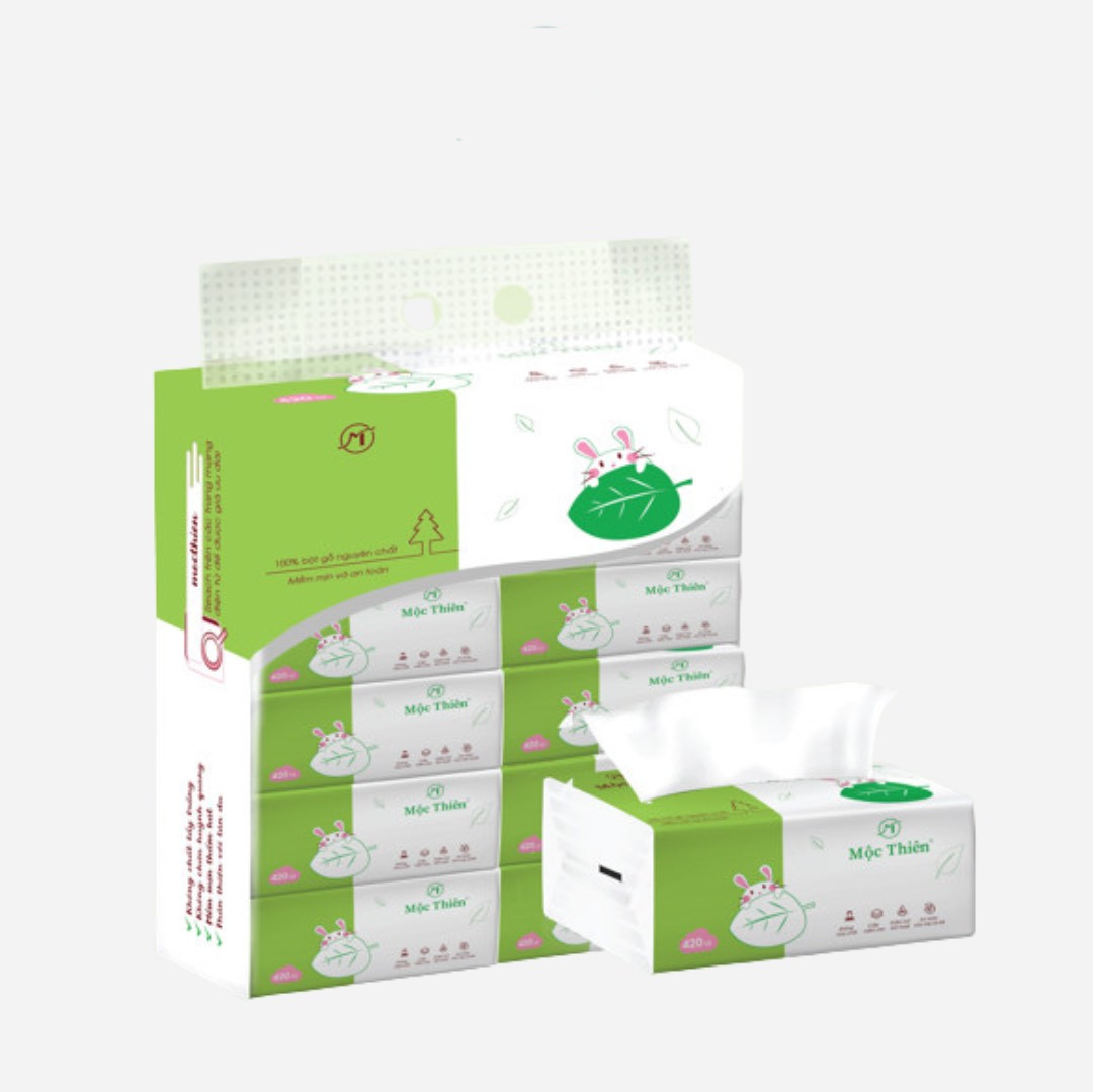 Khăn giấy ăn Mộc Thiên combo 2 bịch 16 Gói lớn cao cấp