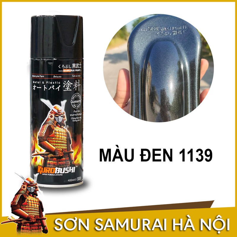 Sơn samurai - Chai sơn màu đen Ánh kim 1139 samurai