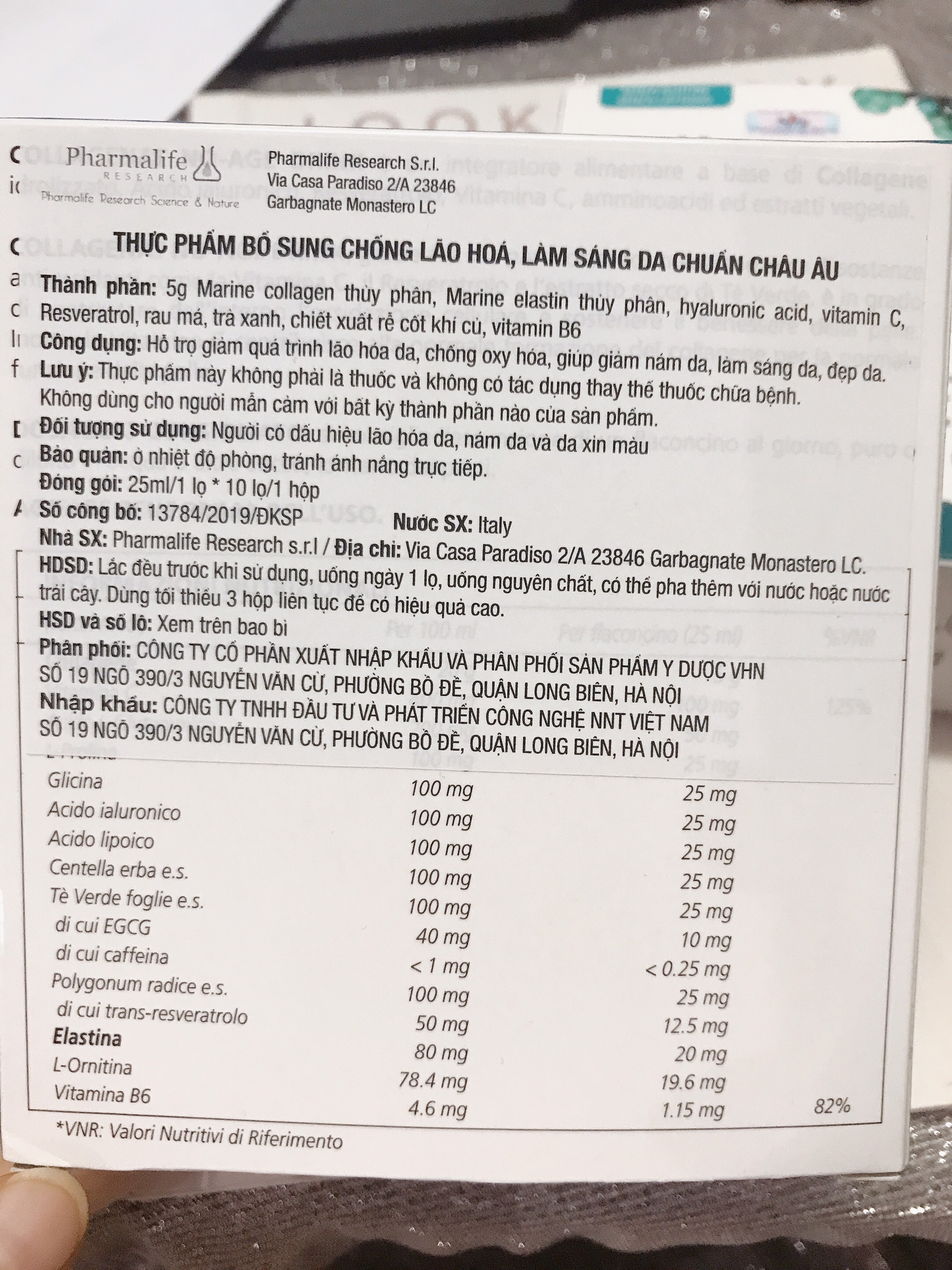 Thực phẩm bảo vệ sức khỏe COLLAGENAT NO-AGE (Collagen nước Collagenat No-age Drink chống lão hóa, làm sáng da chuẩn Châu Âu)