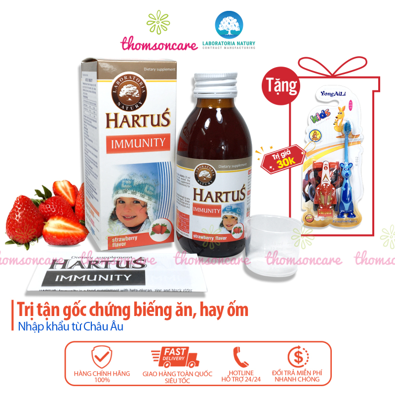 Tăng sức đề kháng cho bé - Hartus Immunity - nhập khẩu chính hãng từ Châu Âu