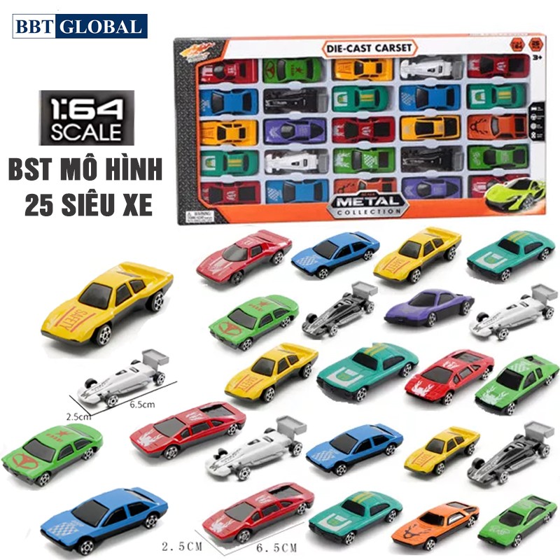 Bộ sưu tập 25 siêu xe mô hình cho bé BBT GLOBAL LA-295