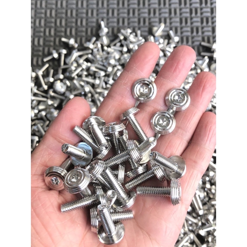 Ốc 6li dù mẫu thá¡ inox 304 6li10 6li15 6li20 bắt dàn áo, dè sau, cate…cho tất cả dòng xe