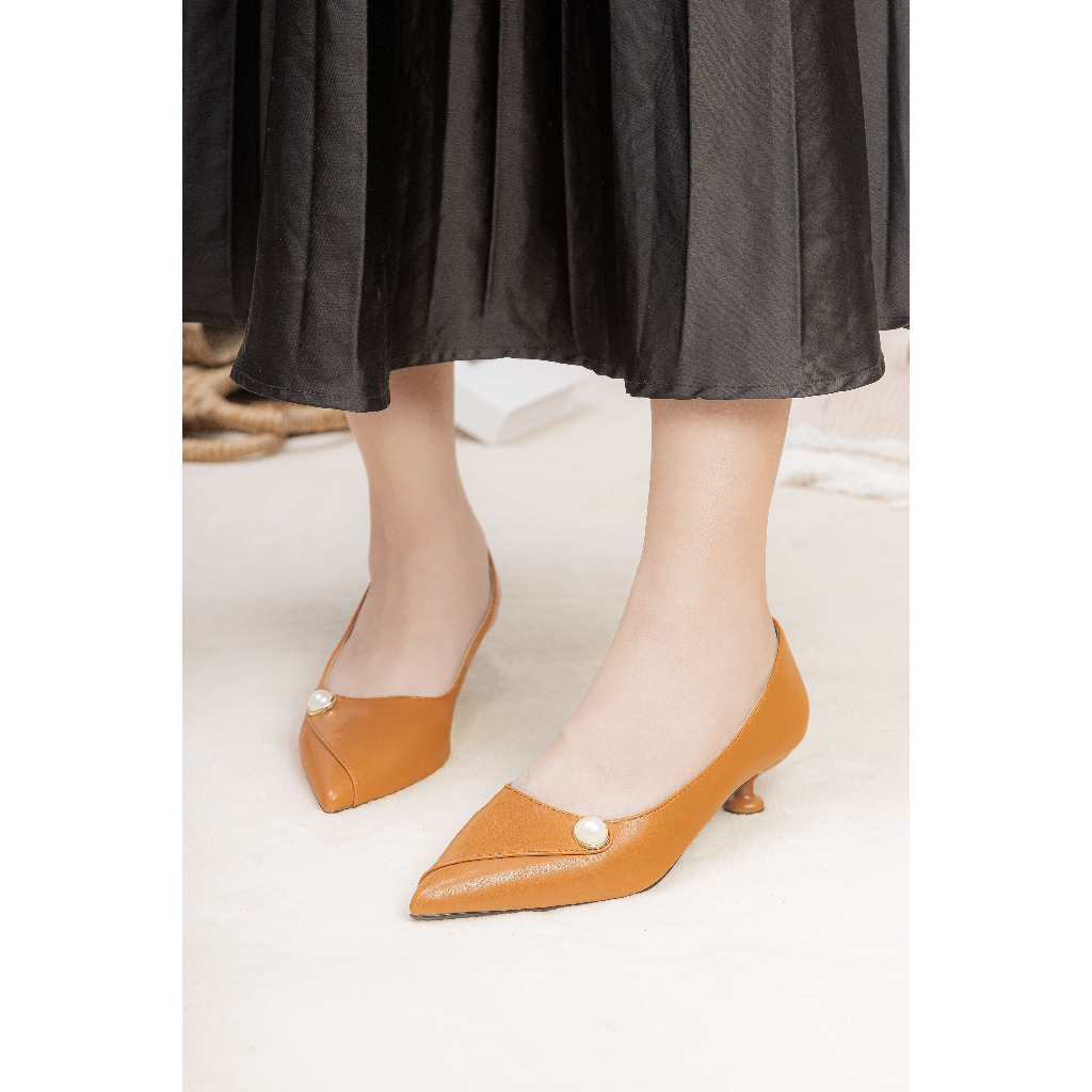 Giày Cao Gót 4cm Đính Hạt Pixie H165