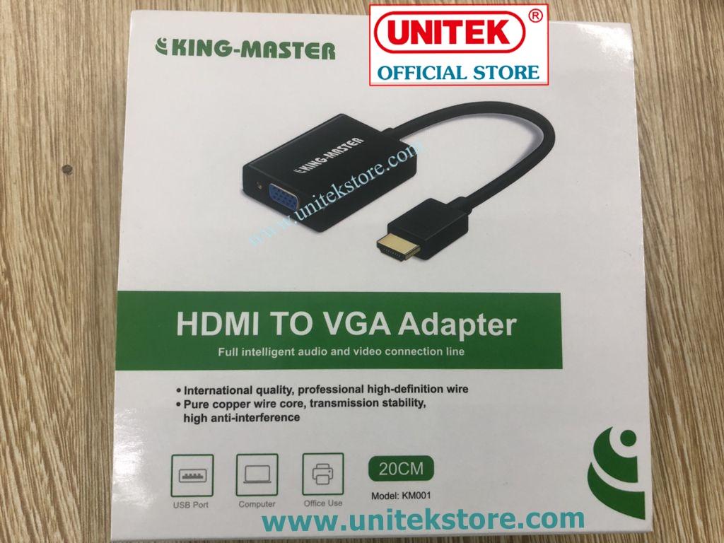 [UNITEK STORE] CÁP CHUYỂN HDMI SANG VGA KINGMASTER (KM008)
