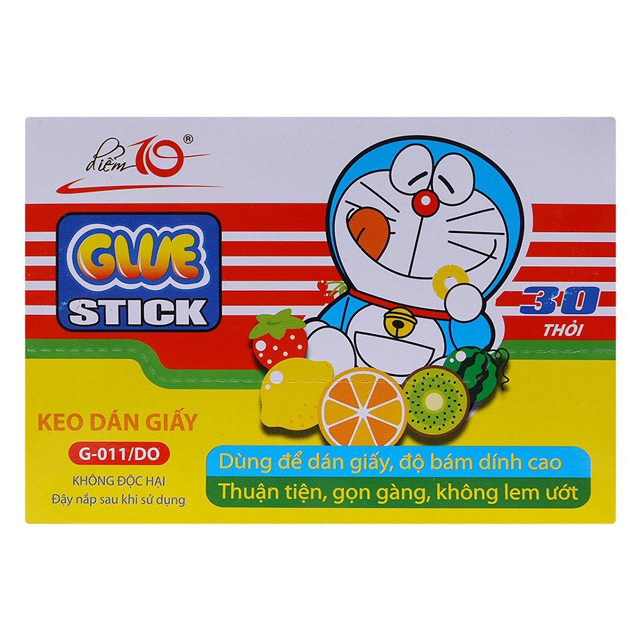 Combo 3 lọ keo khô Thiên Long Điểm 10 Doraemon (G-011/DO)