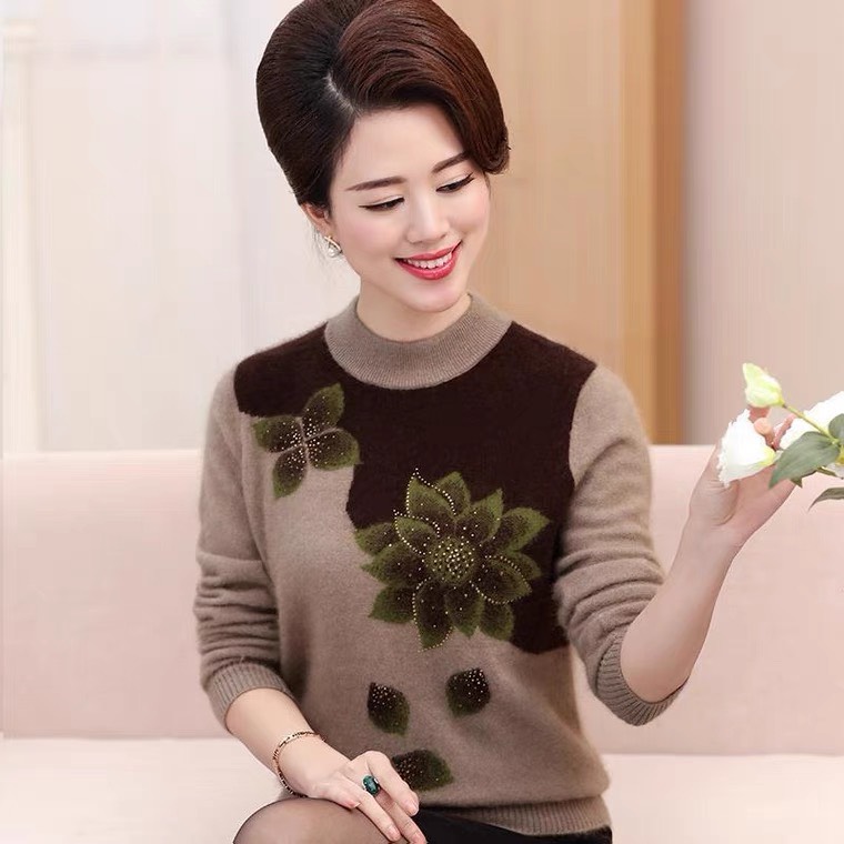 Áo len trung niên cổ cao - LTNH