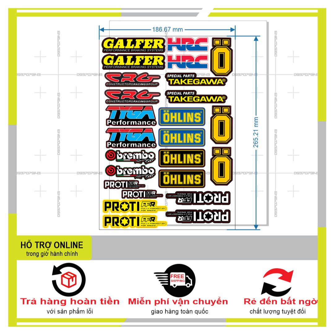 25 LOGO STICKER TRANG TRÍ XE MÁY 05  { PHỤNG DECAL }