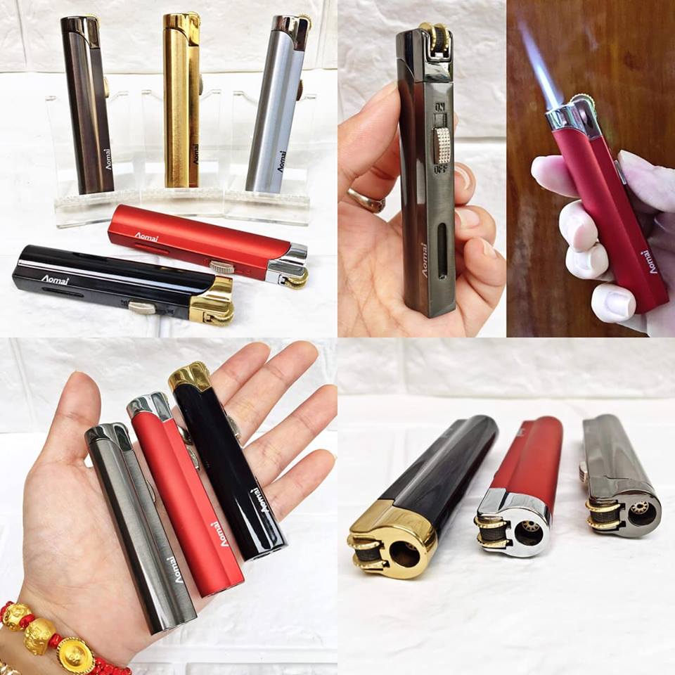 (HOT HOT) BẬT LỬA KHÒ AOMAI 228, GAS ĐÁ RÃNH TAY