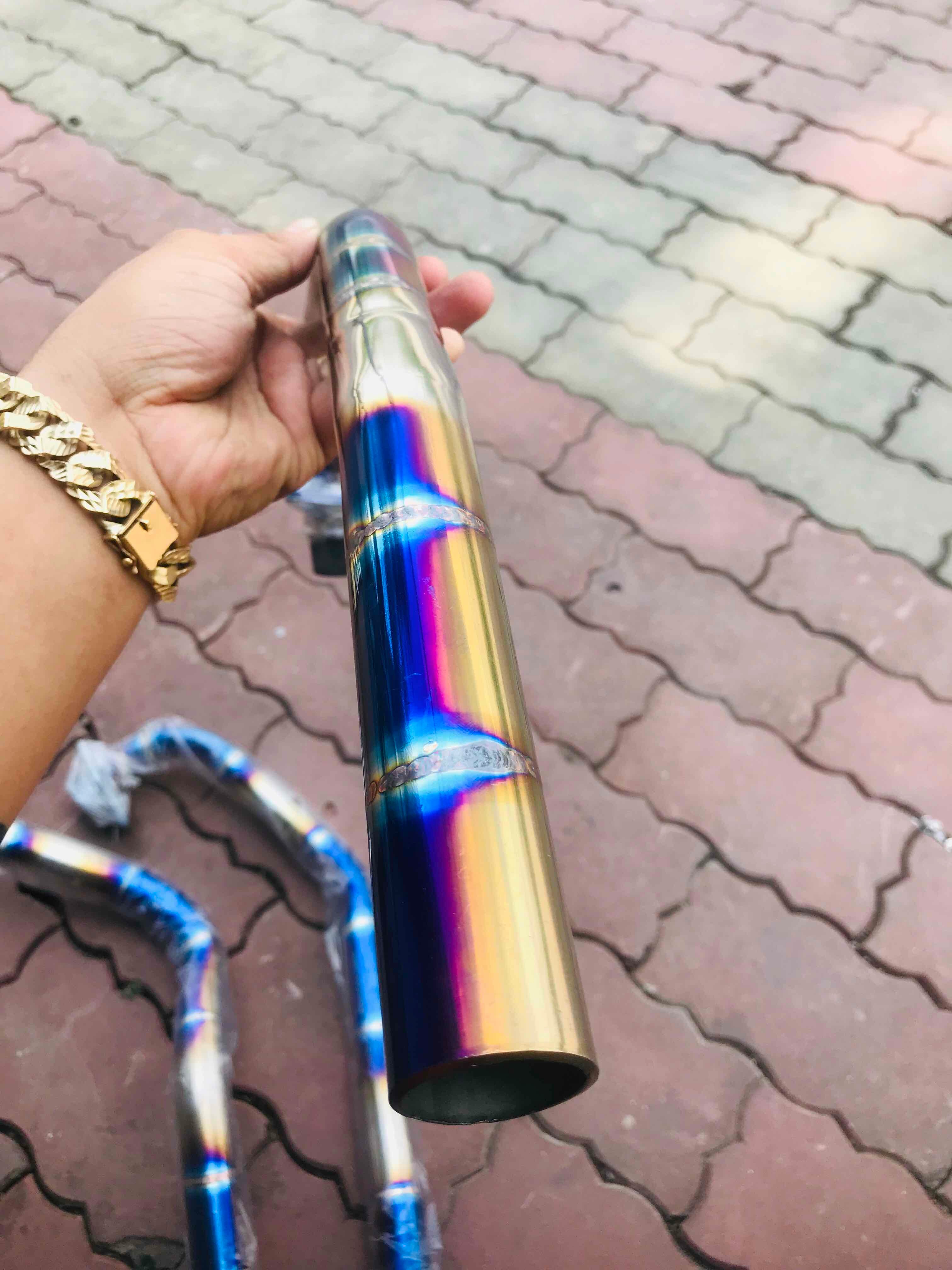 Cổ pô titan gắn xe winner150